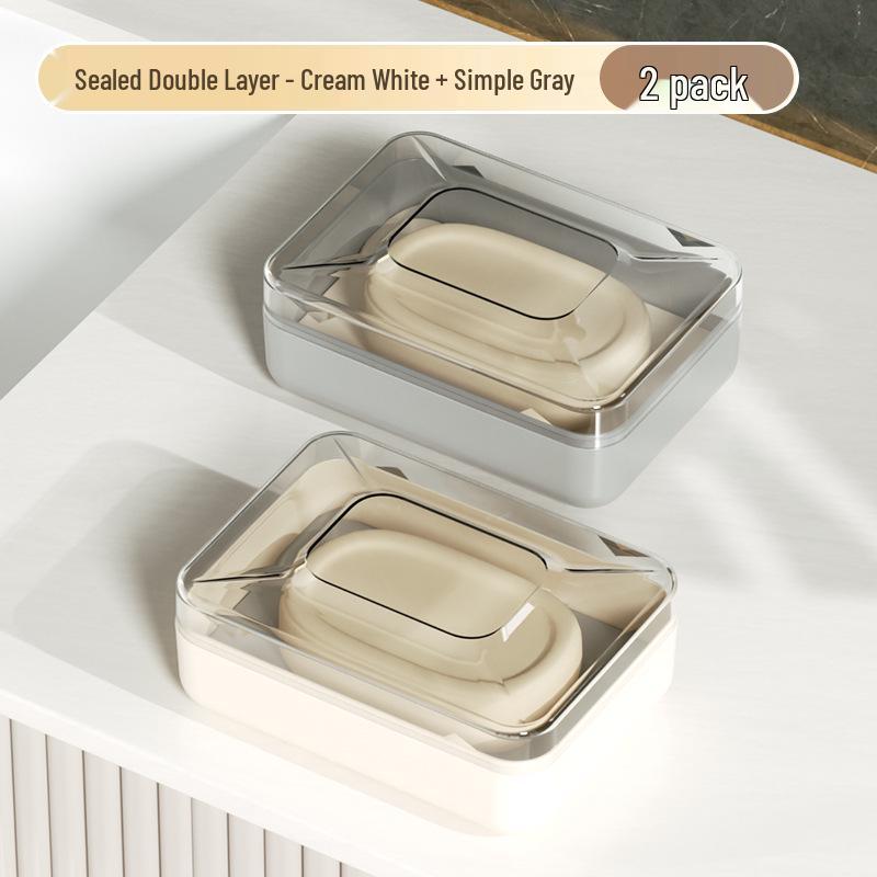 Przenośna, pyłoszczelna i wodoodporna mydelniczka z pokrywką odprowadzającą wodę do łazienki lub w podróży