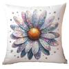 New Glitter Daisy Printed Pillowcase Light Luxury Floral Home Living Room Sofa Cushion Pillowcase