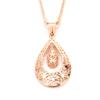 Exquisite Russian Purple Gold Plated Rose Gold Colored Gold Collarbone Chain Car Flower Water Drop Pendant Simple Versatile Necklace