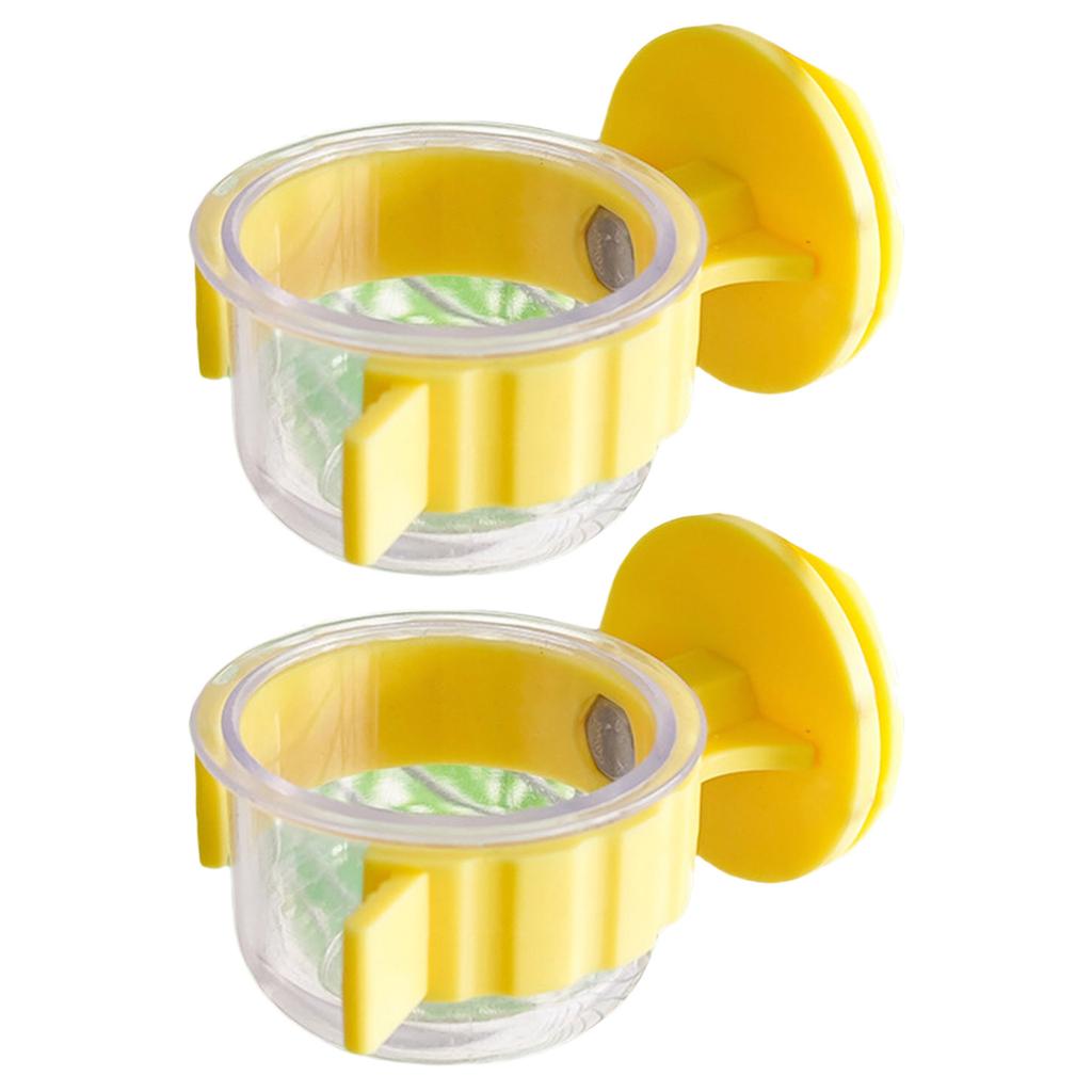 2Pcs Durable Feeding Cup Bird Feeder Bowls With Clips Pet Bird Bowls With Clips Parrot Water Bowl For Easy Attachment