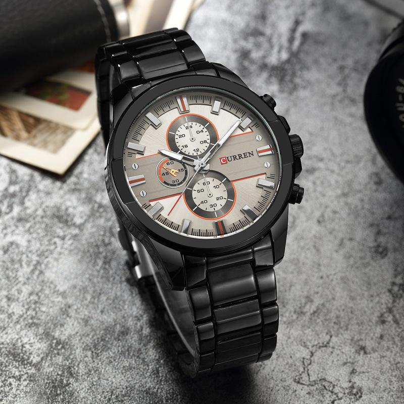 CURREN Herrenuhr mit Stahlband, Herrenmode, Sport, Freizeituhr, Herren