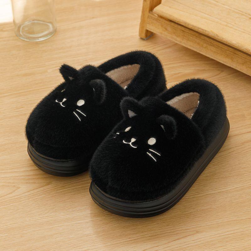 Newest Kitty Slippers Women Footsie Kittens Slides Maternity Shoes Woman Fuzzy Home Slipper Cuddly Furry Cats House Shoe 44 45