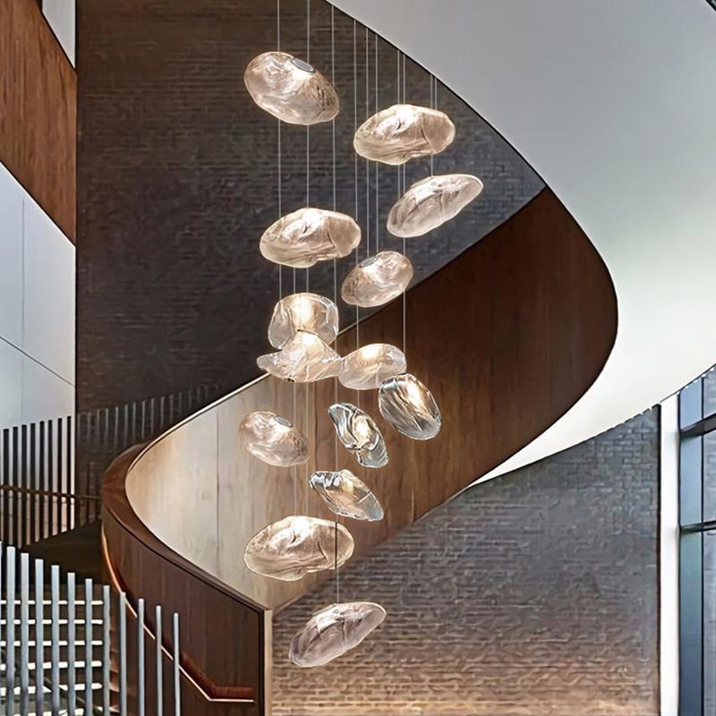 Modern Stair chandelier Pendant lights indoor lighting iling lamp hanging light led Chandeliers for living room indoor lightin