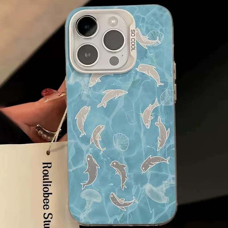 

Dancing Clownfish Clear Phone Case, Aesthetic Fish Pattern Shockproof Cover for iPhone iPhone 13 PRO MAX чёрный