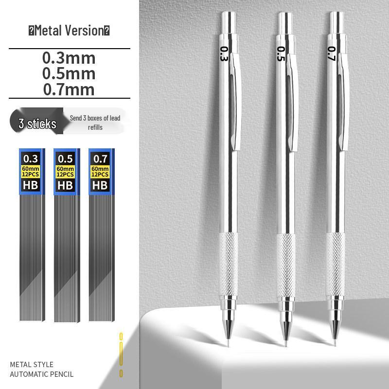 2.0 Metal Mechanical Pencil, Low Center of Gravity, No Sharpening Needed, Ideal for Drawing