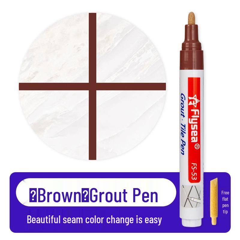 Tile & Grout Color Repair Pen - Quick-Drying Touch-Up Tool for Floors and Furniture