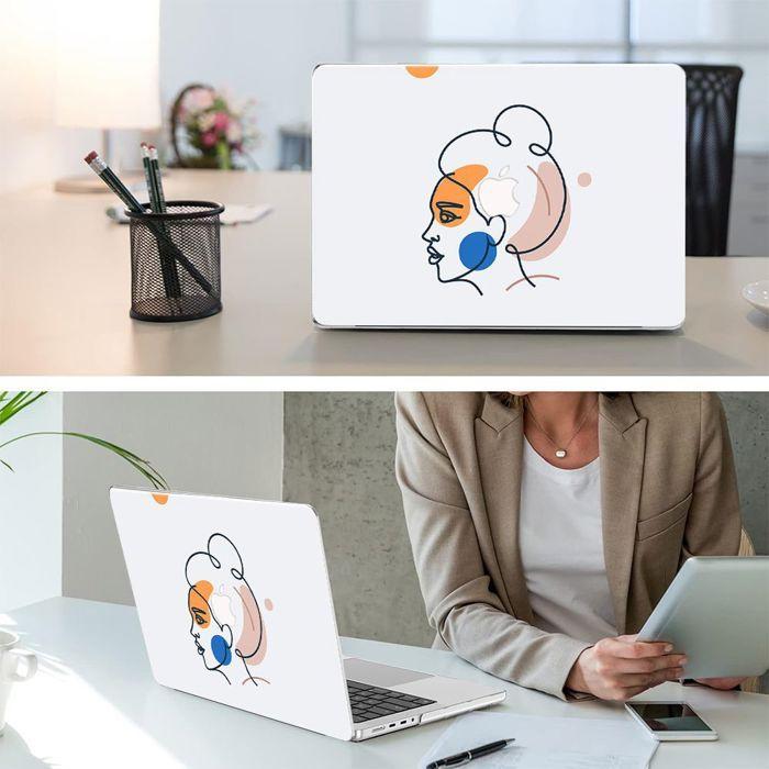 Coque de protection pour MacBook Pro 14" - BOOLING - Modèle M4/M3/M2/M1 - Anti-rayures - Design Femme - Ventilée