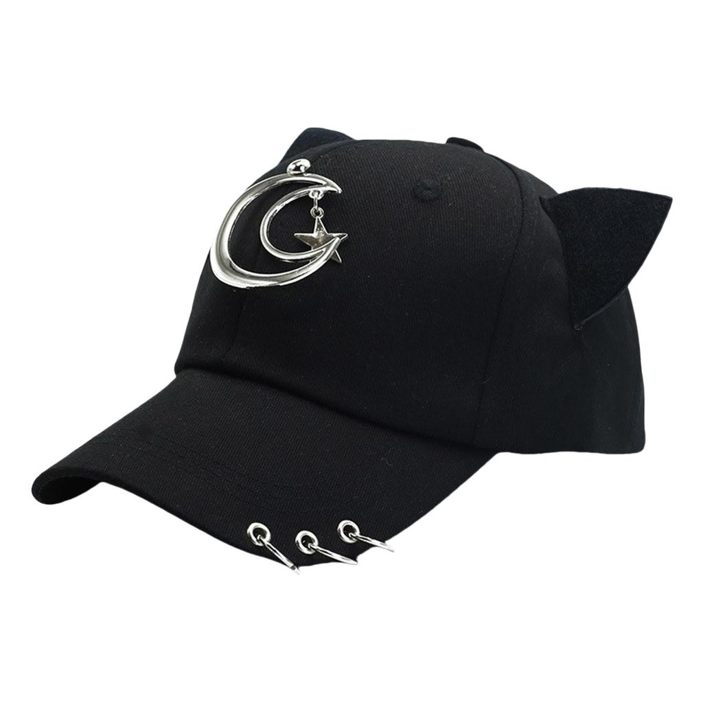 Women Kitten Ears Baseball Hat Cats Ear Versatile Hat for Idol Concert Shows Breathable Hat for Adults
