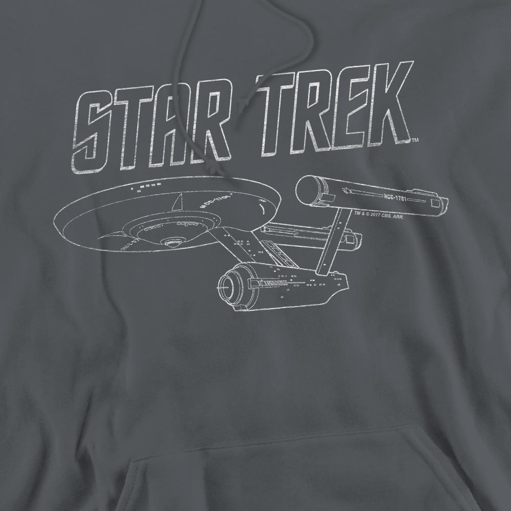 STAR TREK Mens The Original Series Enterprise Hoodie