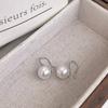 French 12Mm Big Champagne Imitation Pearl Ear Hook Earrings For Women Personalized Wedding Jewelry