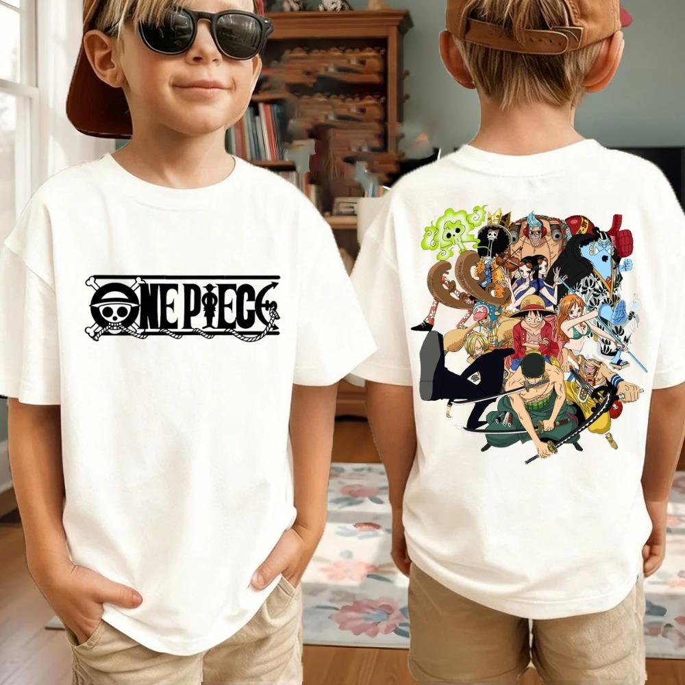 One Piece Anime T-Shirt für Herren mit Aufdruck von Roronoa Zoro, Jungen, Kindern, Harajuku, Kurzarm, Luffy-T-Shirt, Bekleidung