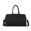 Large Capacity Travel Gym Shoulder Bag With Grid PU Leather Water Resistant Minimalist Crossbody Men Women