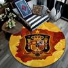 Spain football logo Round Rug, Non Slip Washable Circular Carpet For Living Room Bedroom Playroom, Sports Fan Decor, Holiday Birthday Gift