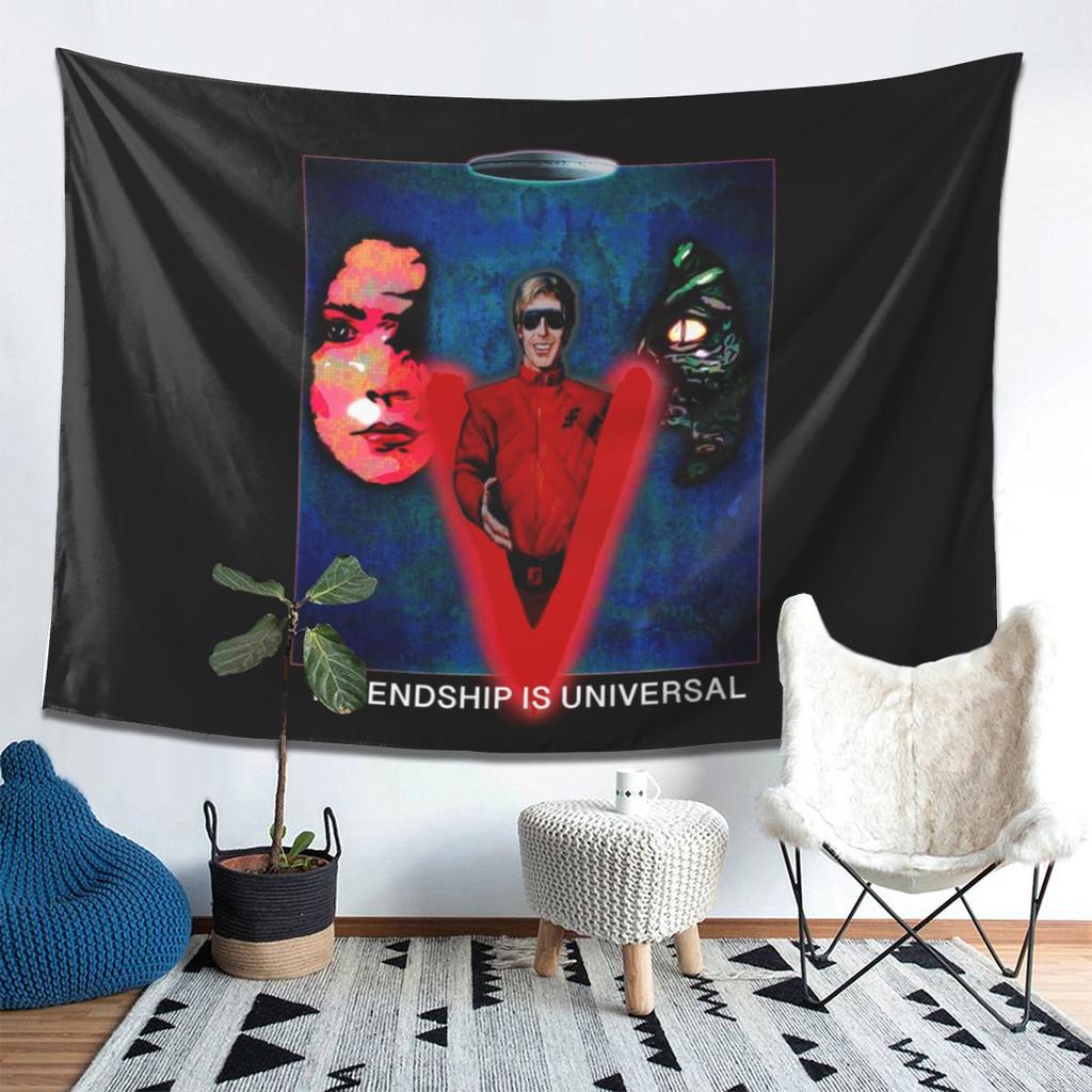 V The Visitors Tapestry Decor Art Aesthetic Tapestries for Living Room Bedroom Home Wall Cloth Wall Hanging