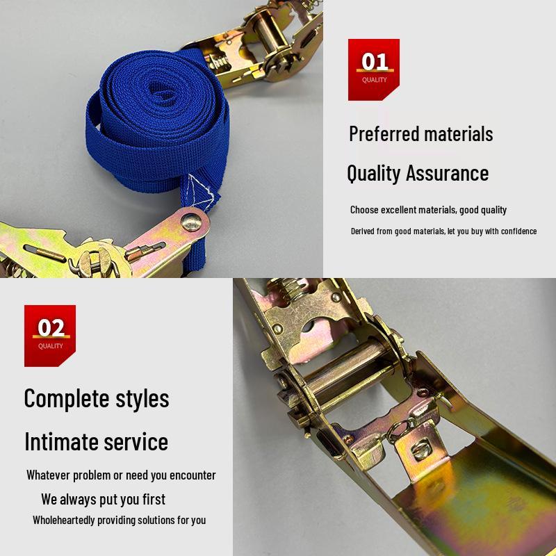 Tiedowns 1" Straps Ratchet Cargo Polyester Lashing Straps Selflocking