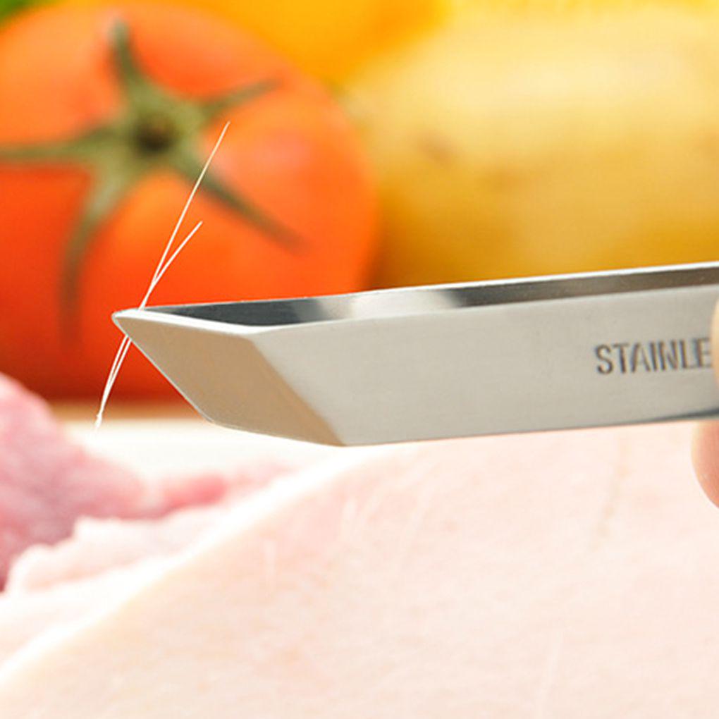 Stainless Steel Fish Bone Tweezer Pincer Plucking Clamp Clip Tong Kitchen Tool