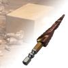 M35 Cobalt Step Drill Bit 1/4 Inch Hexagon Shank Double-edged Spiral Groove Step Drill 3-13mm Cobalt Coating Hole Saw