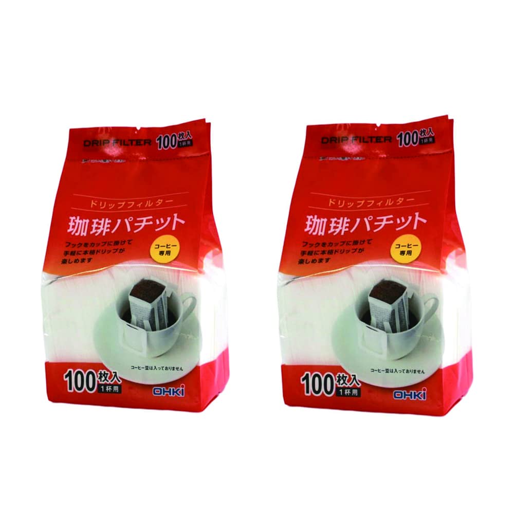 Daiki Shoji Coffee Filters Coffee Pachitto 100 sheets x 2 sets 1 cup worth Easy to use Enjoy with your favorite beans Large capacity Easy to clean up
