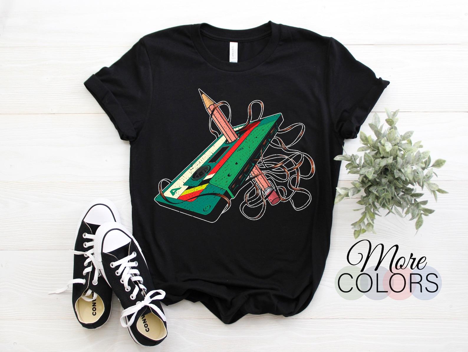 Cassette Tapes Mixtapes 1980s Radio Music Vintage 80s 90s Party T-Shirt, Boom Box Lovers Old School R&b Punk Rap Dance, Pop Bands Songs Fans 120
