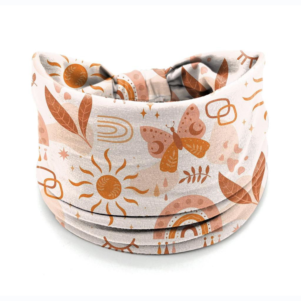 European American Women's Hair Band African Print Pattern Wide Edge Elastic Knot Sports Yoga Headband Women's Headwear Hair