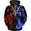 2025 Men's Autumn/Winter Bestseller Halloween 3D Print Hooded Sweatshirt
