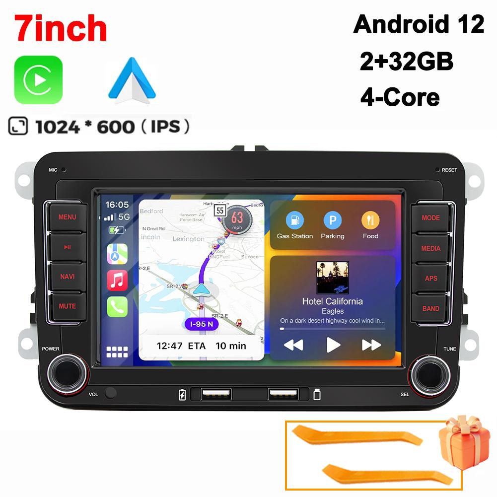 

7/9 дюймов 2Din автомобильный радиоприемник Android 12 для VW Volkswagen Golf беспроводной Carplay/Android Auto мультимедийный смарт-плеер автомобильный аксессуар
