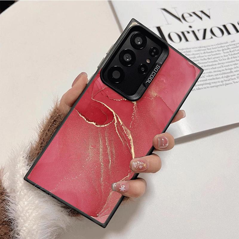 Gold Granite Marble Pattern Shockproof Phone Case for Samsung Galaxy S26 Edge S25 Ultra S24 FE S23 Plus S21 Cover Anti Fall Fund