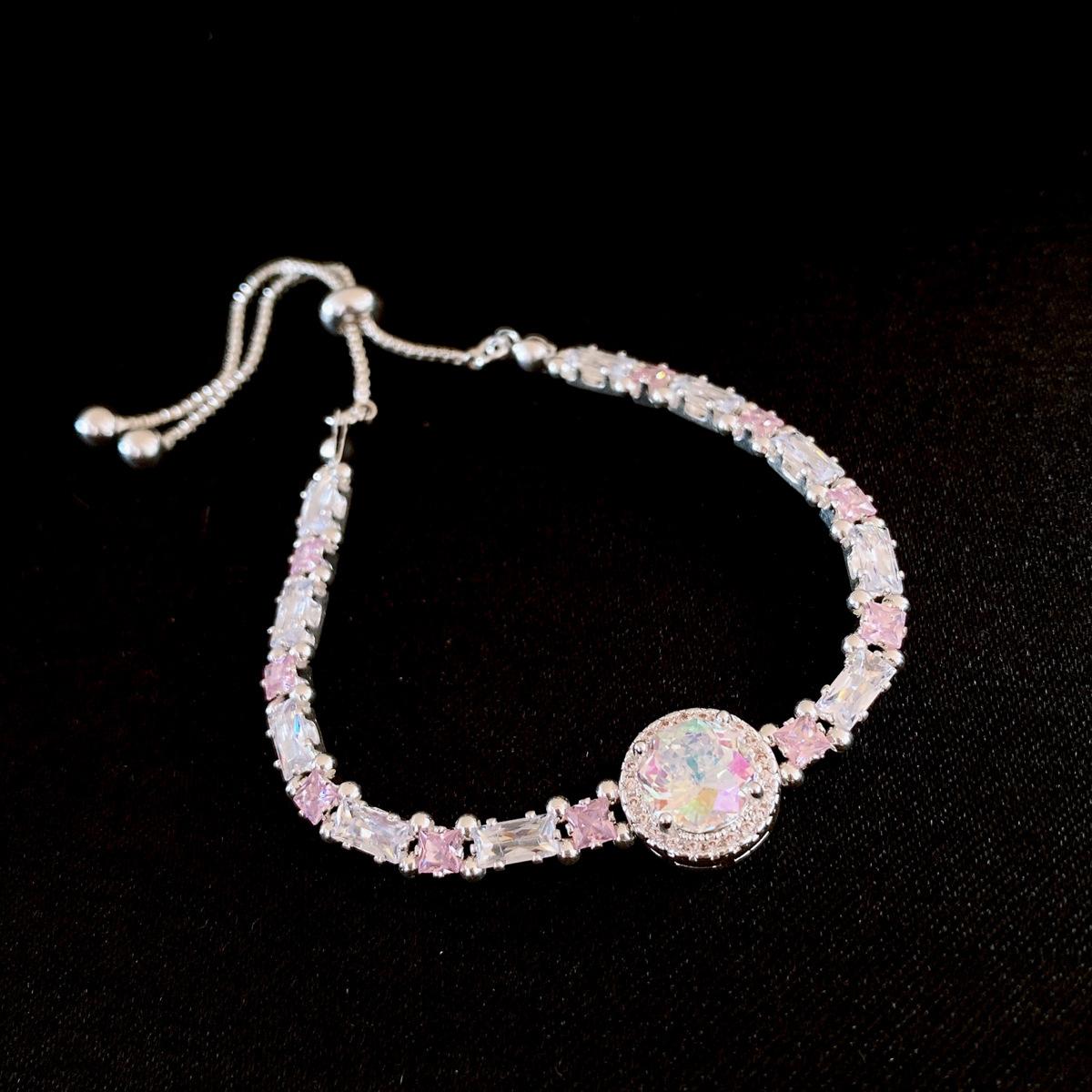 European and American super flash zircon pull-out bracelet bracelet commuter versatile jewelry