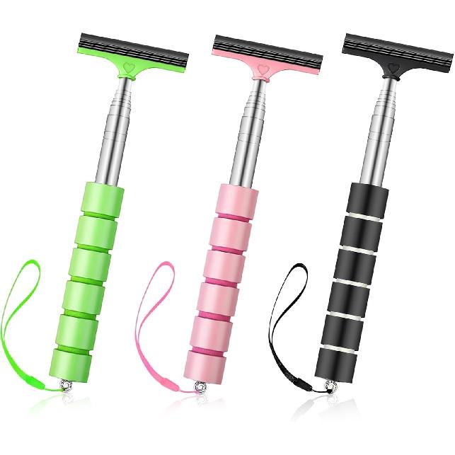 3 Pcs Side Mirror Squeegee, Portable Car Mirror Squeegee, Retractable Side Mirror Squeegee For Car, Car Rearview Mirror Wiper For For Rainy Foggy