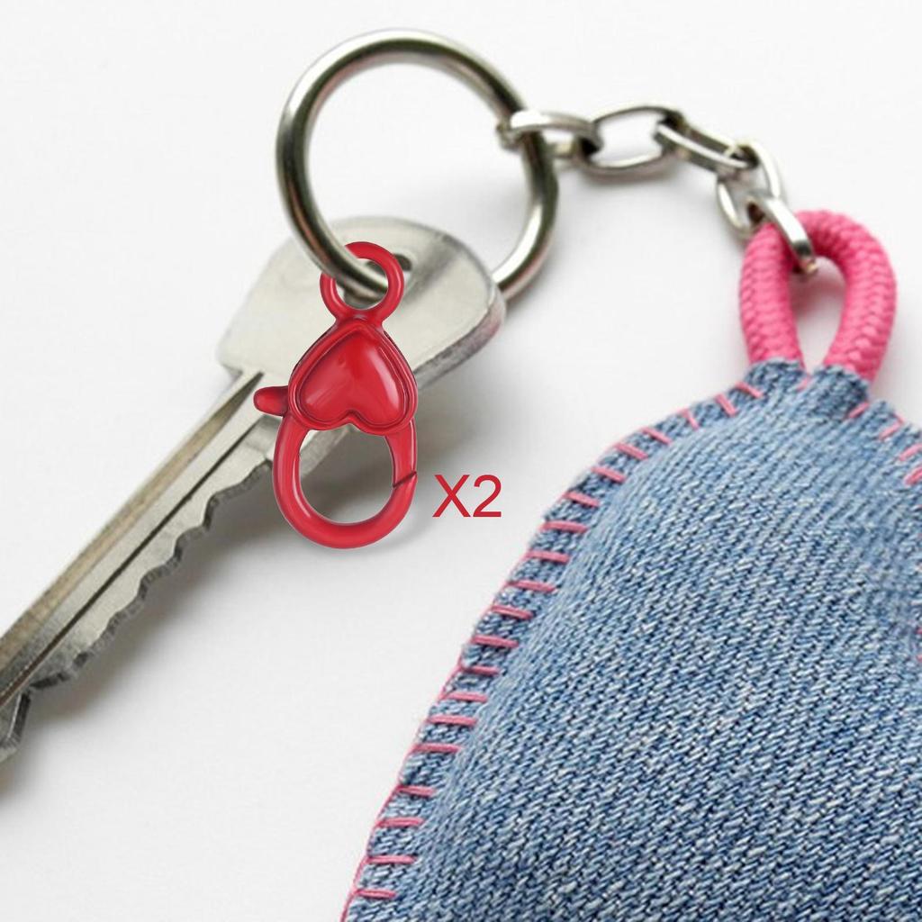 2 Pieces Lobster Clasp Keyring Buckle Connector, Alloy Hook, Claw for Findings