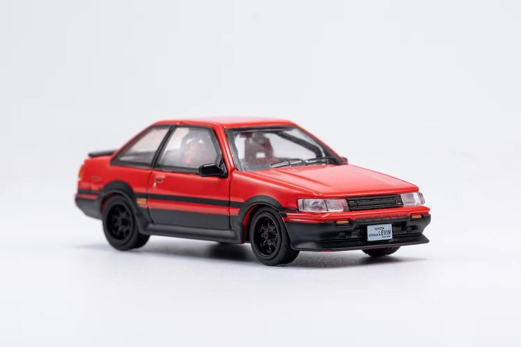 DIECASTTEAM Maßstab Toyota Corolla Levin Rechtslenker Rot Fertigprodukt 1/64
