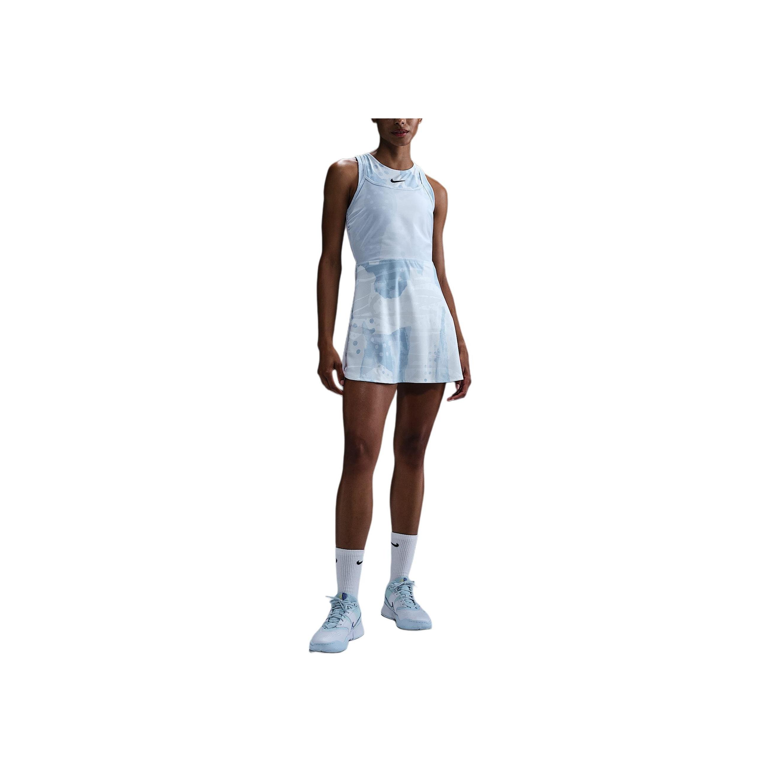 

New Nike Court Slam Women s Dri FIT Printed Tennis Dress HM8646-121 XS(0-2)