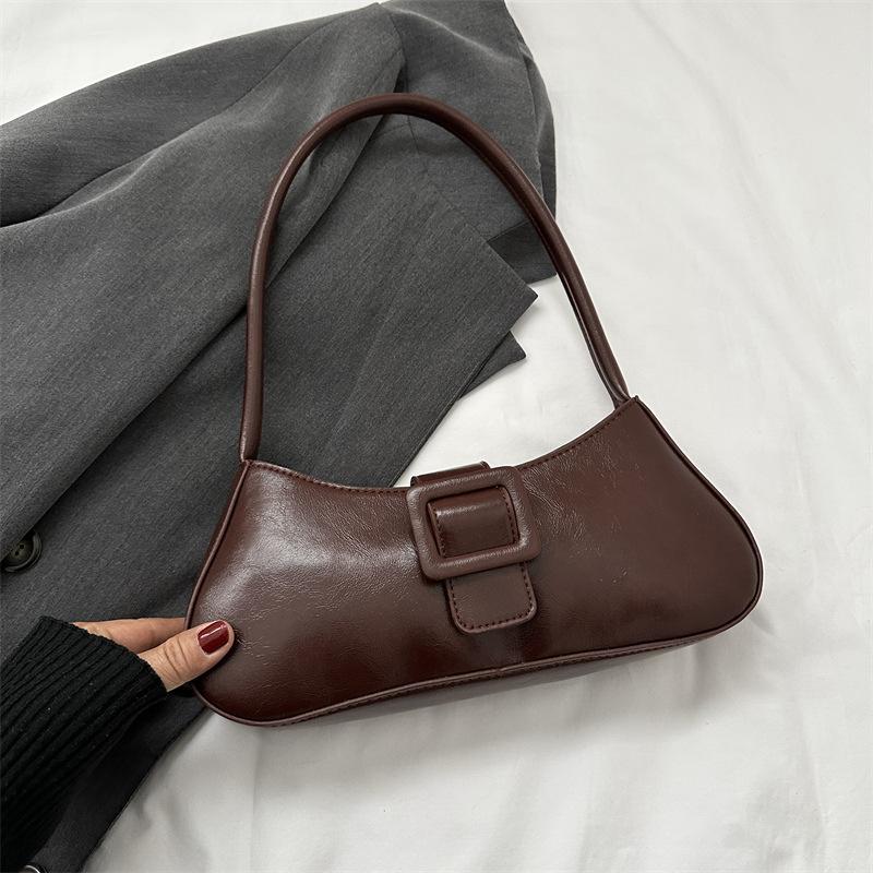 Commuter Handbag Niche Design Solid Color Underarm Bag for Women In Winter New Fashionable Korean Style Shoulder Bag
