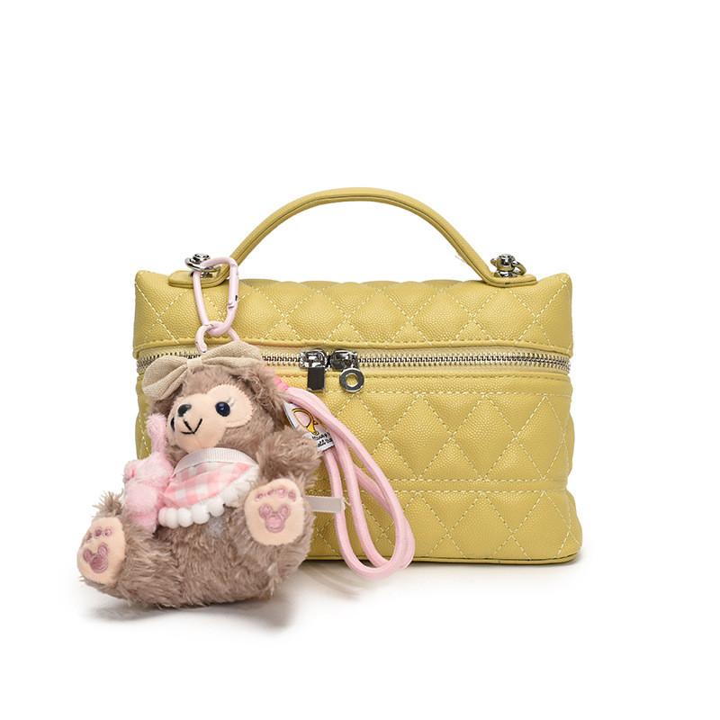 Modern Duffy Pendant Grid Texture Pu Handbag For Urban Daily Use