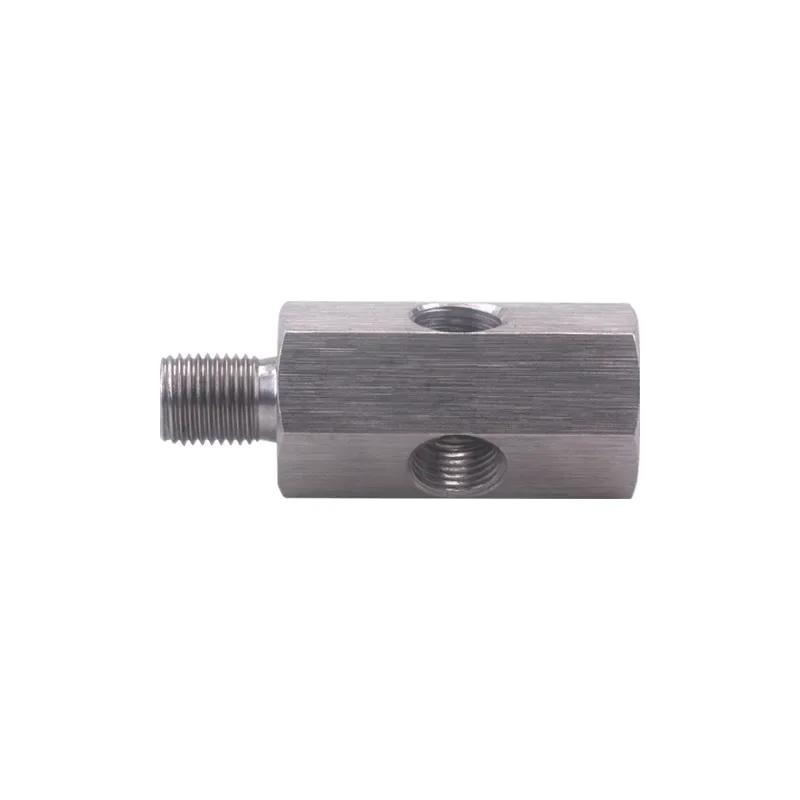 Stainless Steel 1/8'' NPT Oil Pressure Sensor Sendor Tee Adapter To 1/8 NPT Gauge T-Piece Car Accessories