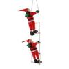 Santa Claus Climbing Ladder Ornament - Christmas Window Hanging Decoration