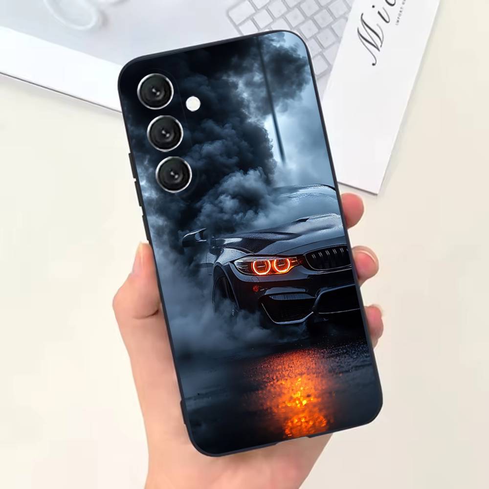 Black White for B-BMW Phone Case For Samsung Galaxy A13,A21s,A22,A31,A32,A52,A53,A71,A80,Soft Black Shell