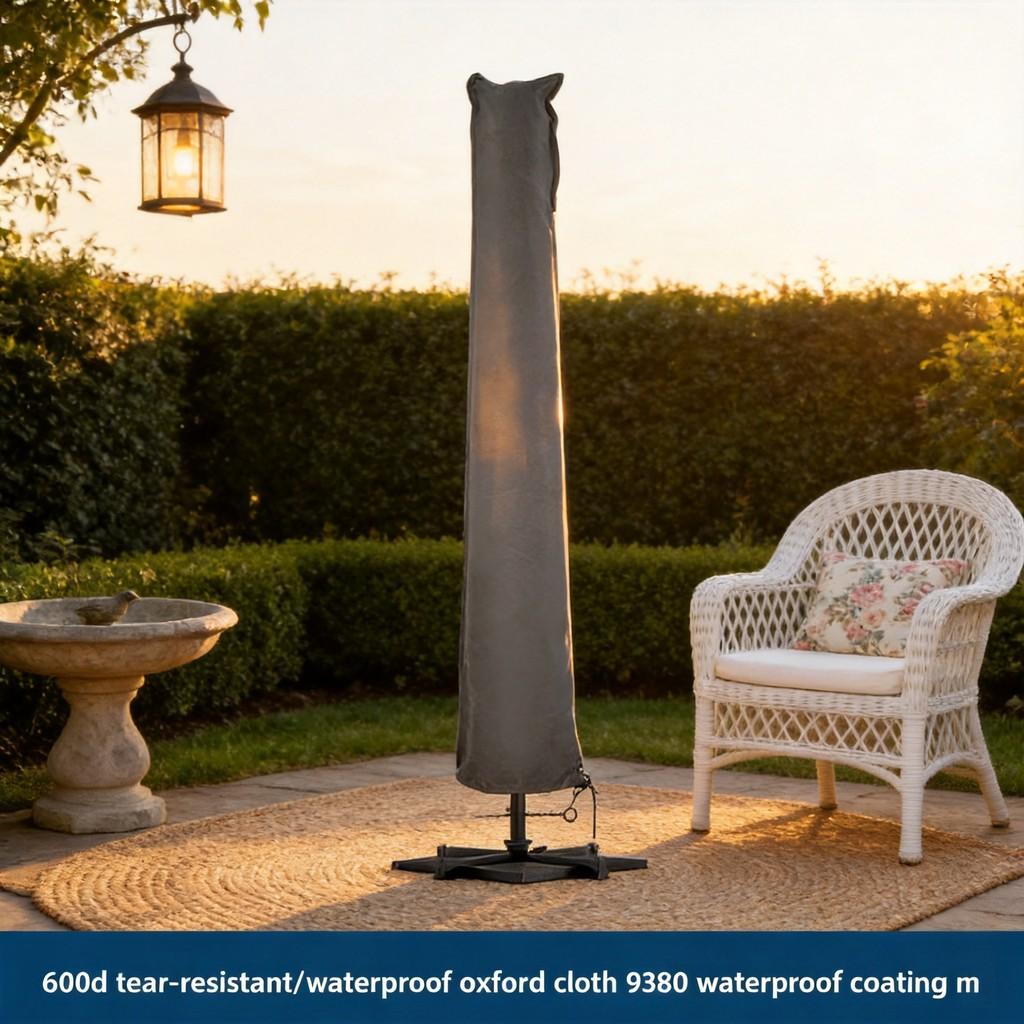 Outdoor Umbrella Cover With Oxford Fabric Dustproof Water Resistant For Garden Patio Protection