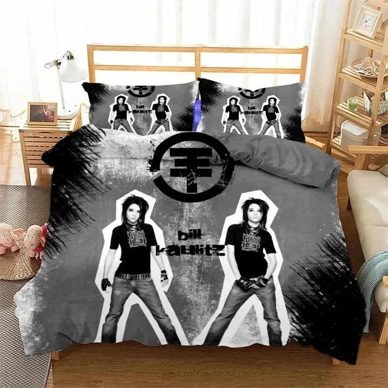 Rockband Tokio Hotel 3D NEU Bettbezug Kissenbezug Bettwäscheset Erwachsener Junge Mädchen Schlafzimmer Dekoration Kinder Einzel Doppel Groß