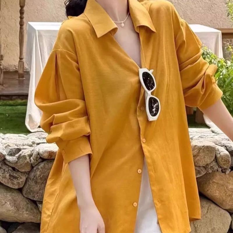Back Hollow Women's Shirt Flip Collar Drawstring Design Button Up Blouse French Style Fashion Ladies Long Sleeved Top