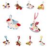 Funny Horse Year Pendant Good Luck Plush Horse Keychain Portable Bag Charm  New Year Gift