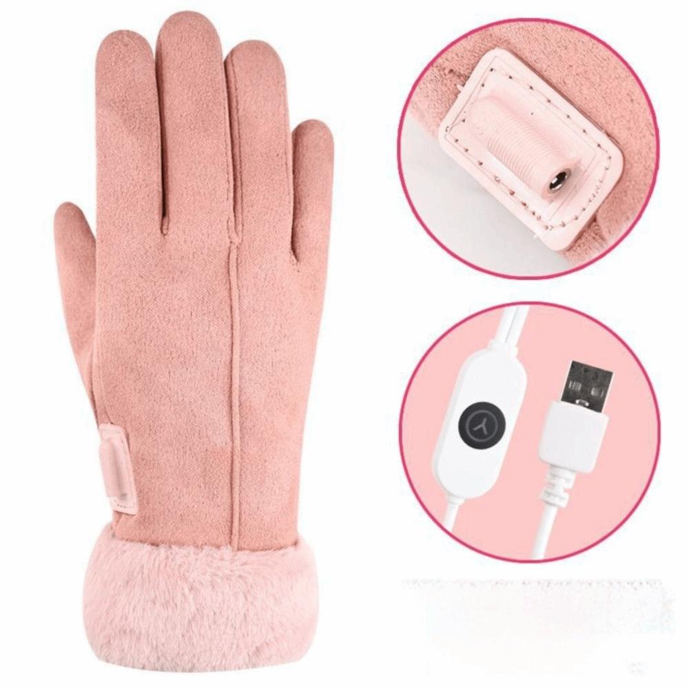 Full Finger USB Heated Gloves Waterproof Electric Heated Gloves  Outdoor Activities