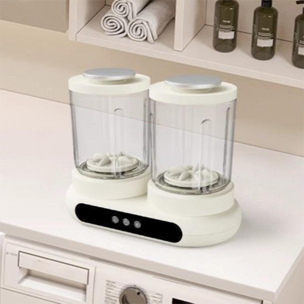 Rotating Dual-bucket Laundry Cup Compact Travel Mini Washer Underwear and Socks Washer  Dormitory
