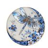 Blue & White Porcelain Dragonfly Sun Catcher: Ideal Garden Decor or Gift