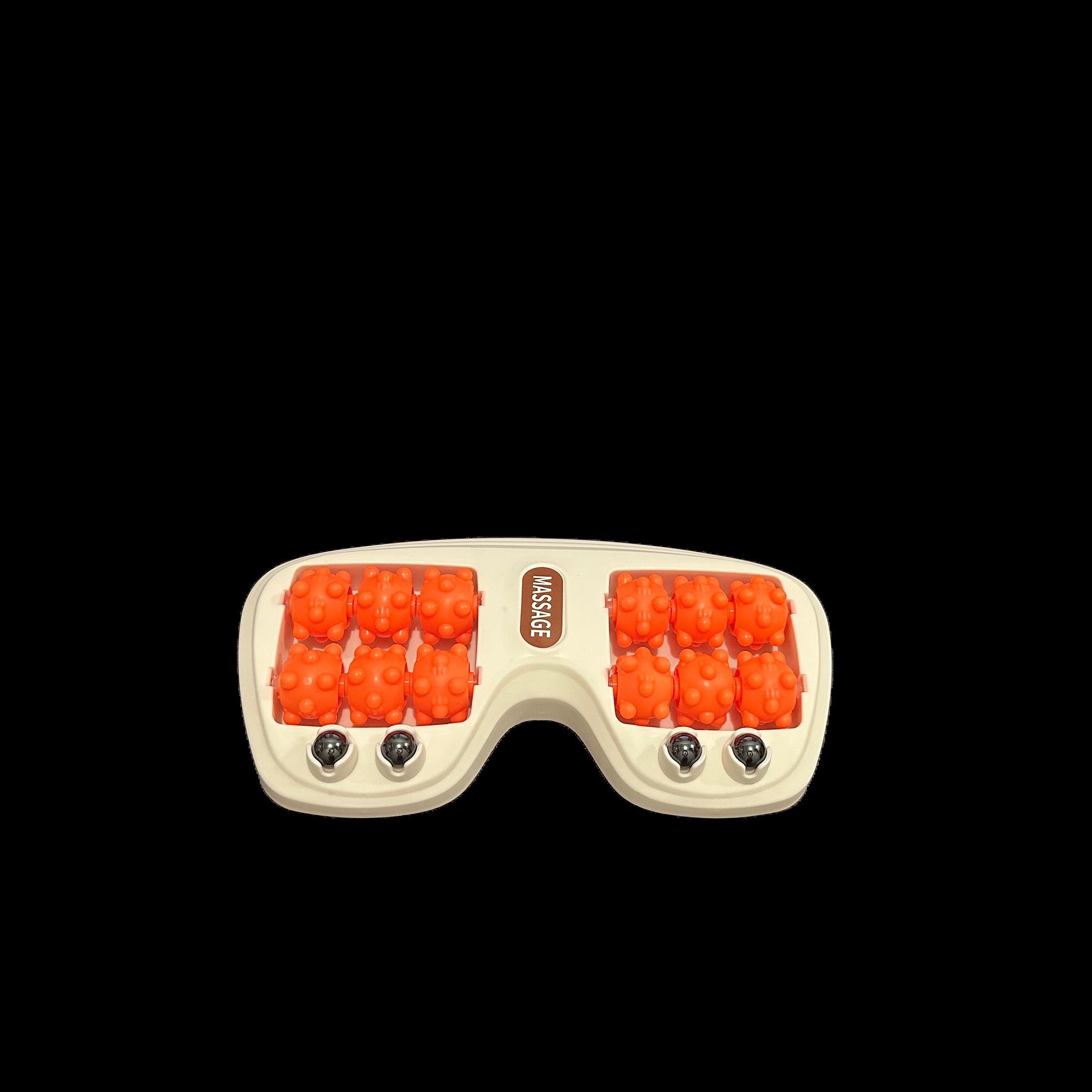 

Ergonomic Foot Massager with Dual Control 4Roller Deep Kneading, Quiet Operation, Adjustable Intensity Portable Design for Home Office Use Durable