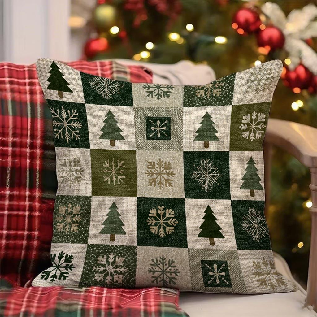 Christmas Tree Patterned PillowcaseSuitable for sofa car bedroom decorative cushion cover pillow cover
