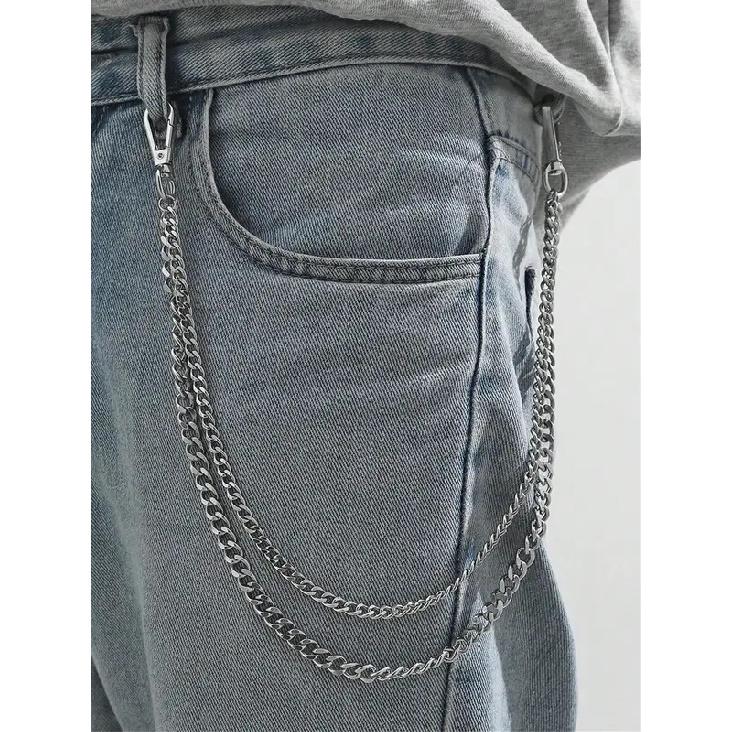 1pc Men's Fashion Punk Style Minimalist Stainless Steel Pant Chain Accessory for Daily Wear