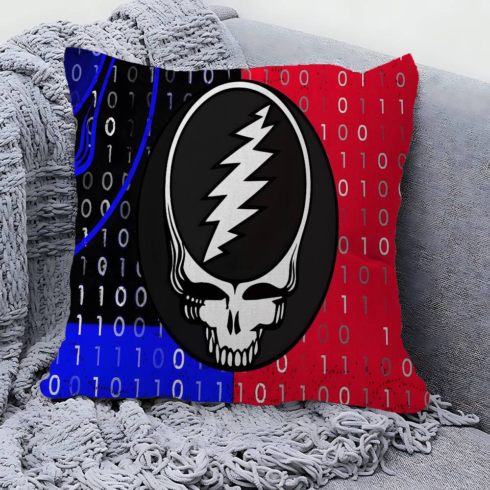 GGrateful DDead Pillowcase toon Gift Cushion Cover Bedroom Home Sofa Chair Seat Decor pillow case