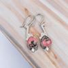 Genuine Black Rhodonite Gemstone 925 Sterling Silver Designer Jewelry Earrings EE-37-25