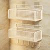 Household Shelf Hanging Basket Wall Hanging No Punching Large Capacity Storage Rack Student Toilet Storage Bathroom Shelf